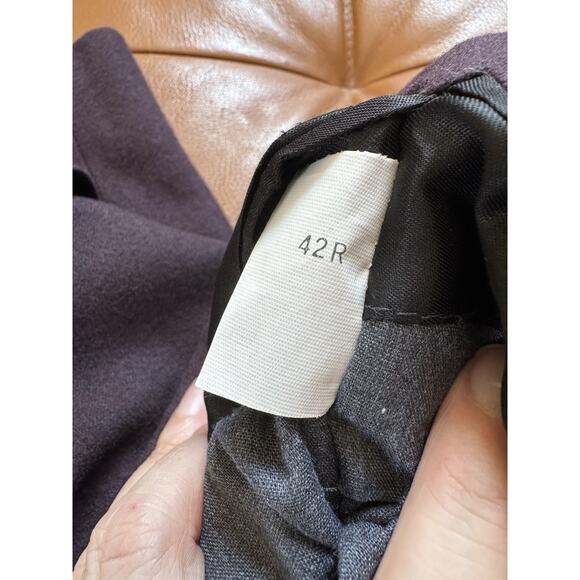 Oscar de la Renta Studio Mens Wool Blazer Purple Plum Vintage 90s Retro Sz 42 R - Picture 9 of 9